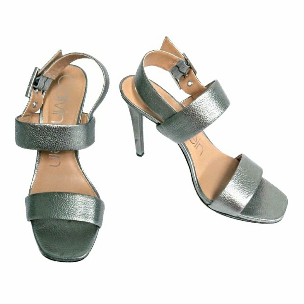 Calvin Klein VALOMA 9.5 Metallic Strappy Sandals
